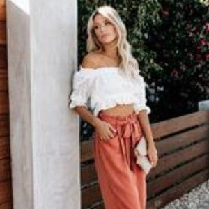 Cynthia Cotton Eyelet Crop Top